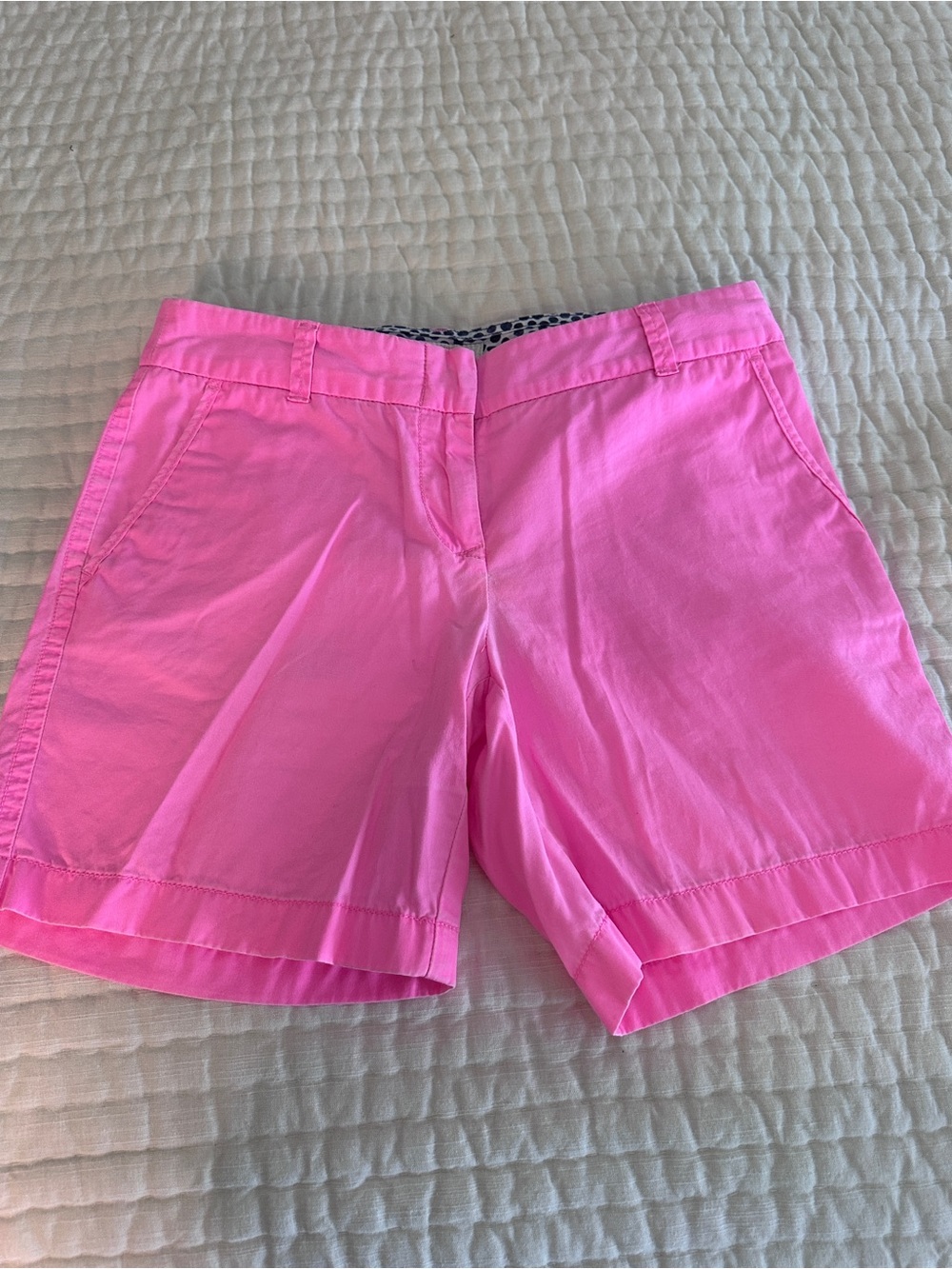 Women's Neon Pink Casual Chino Shorts